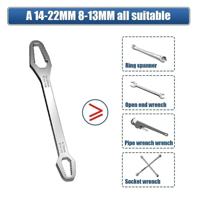 Universal Self-Tightening Wrench – 8-22mm Adjustable Torx Spanner for Automotive Use