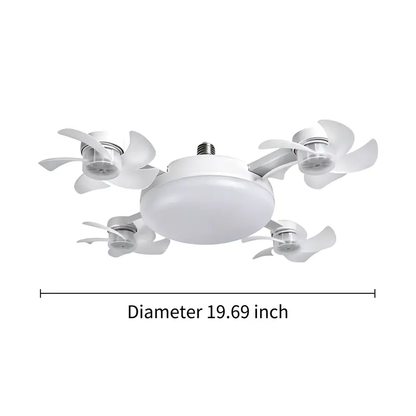 2-in-1 Ceiling Fan Light – Silent LED Fan with Remote for Bedroom & Home
