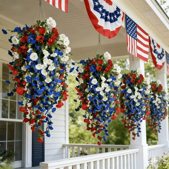 ✨Independence Day Hot Sale❤️🤍💙 🇺🇸 Red, White & Blue Flowers for America’s 250th – Perfect for Porch & Party 💐