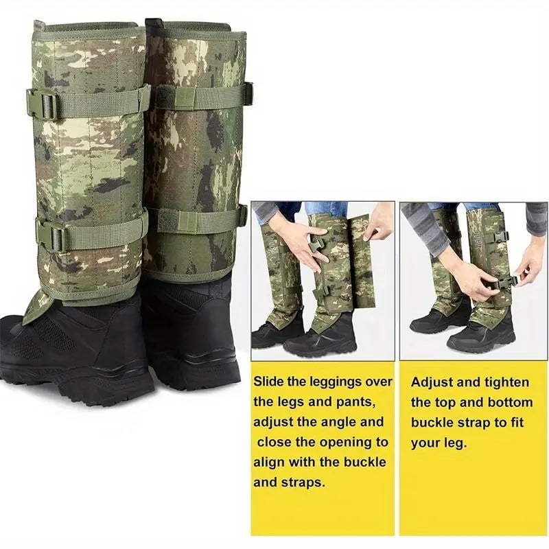 Snake-Resistant Leg Gaiters – Protective Outdoor Gear for Hiking, Hunting & Camping