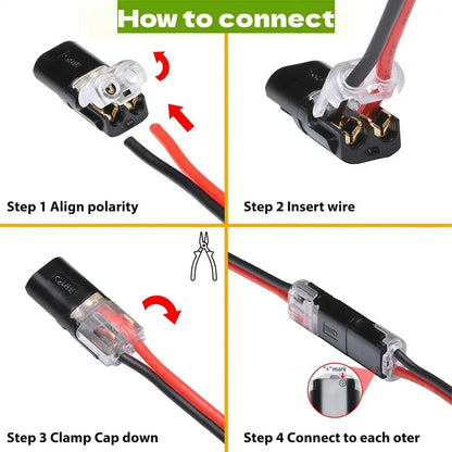 🛠️Double-Wire Plug-in Connector Led Light Strip Connectors 2 Pin