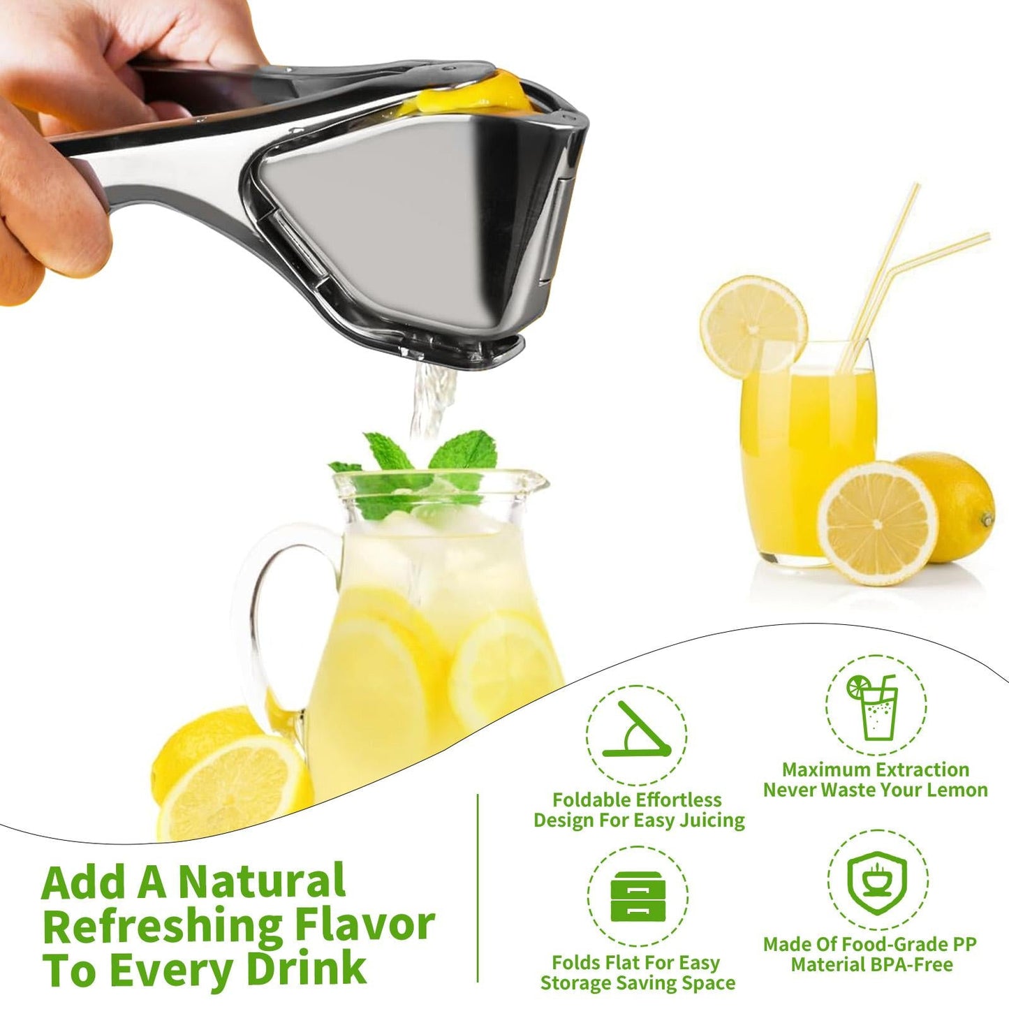 Last Day 49% OFF🔥 Citrus Squeezer | PP – Handheld Juicer for Lemons, Limes & Oranges 🍋